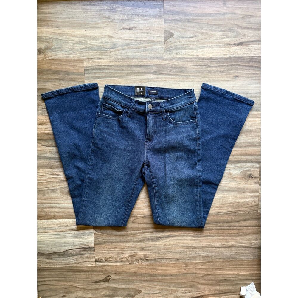 Express Dark Wash Bootcut Jeans